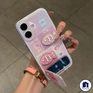 เคสซอฟต์เข้ากันได้กับขาตั้งกระจกปลาน่ารัก VIVO Y19S Y04 Y03 Y28 Y29 Y21s Y17s Y21 Y22 Y36 Y12i Y11 Y20 Y02 Y27 Y17 Y16
