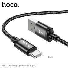 Hoco X89 Black USB to Type C 2.4A สายชาร์จเร็ว