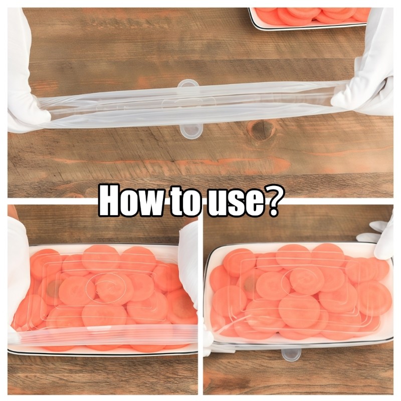 MDD 6 ชิ้นฝาปิดภาชนะซิลิโคนสี่เหลี่ยมซีลแน่นผู้ใช้ที่เป็นมิตรเครื่องล้างจานปลอดภัยครอบคลุม - รูปที่ 4