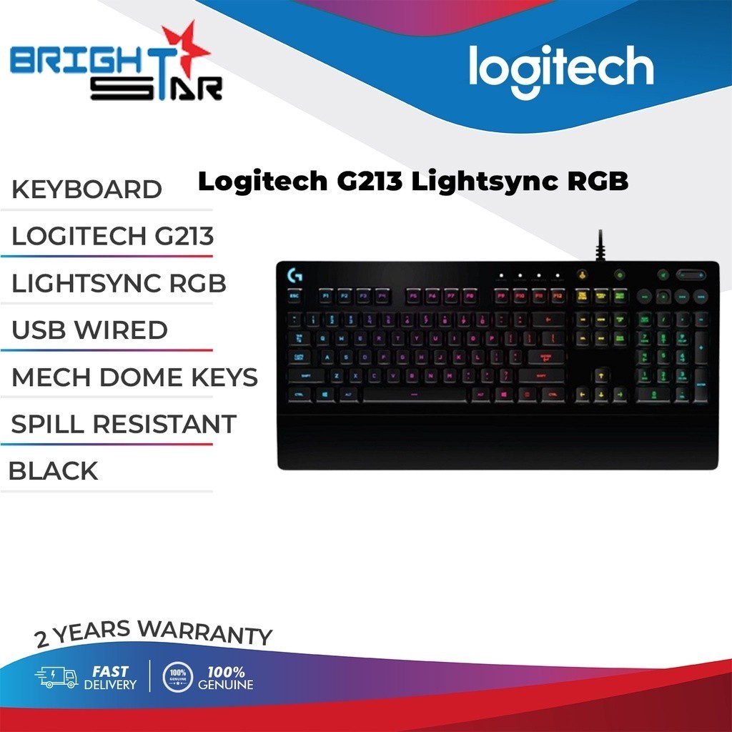 LOGITECH G213 Prodigy RGB Gaming Keyboard (920-008096)