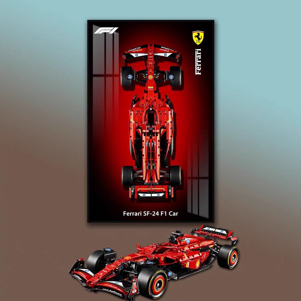 [คลังสินค้าพร้อม] LEGO Building Blocks กรอบรูปติดผนัง 42207 Red Bull Fleet F1 Benz F1 Building Block