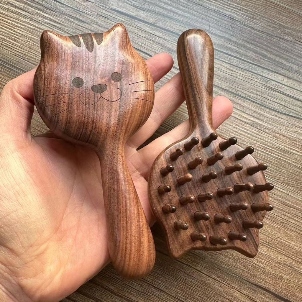 Full Yi ไม้จันทน์ High-Appearance Meridian หวีนวดสุภาพสตรีพิเศษในครัวเรือน Air Cushion Health Care แ