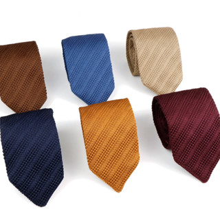 ZONFAZ เนคไทน้ําตาลคาราเมล ขนาด 7 ซม. สไตล์อังกฤษ วัสดุนุ่มม…