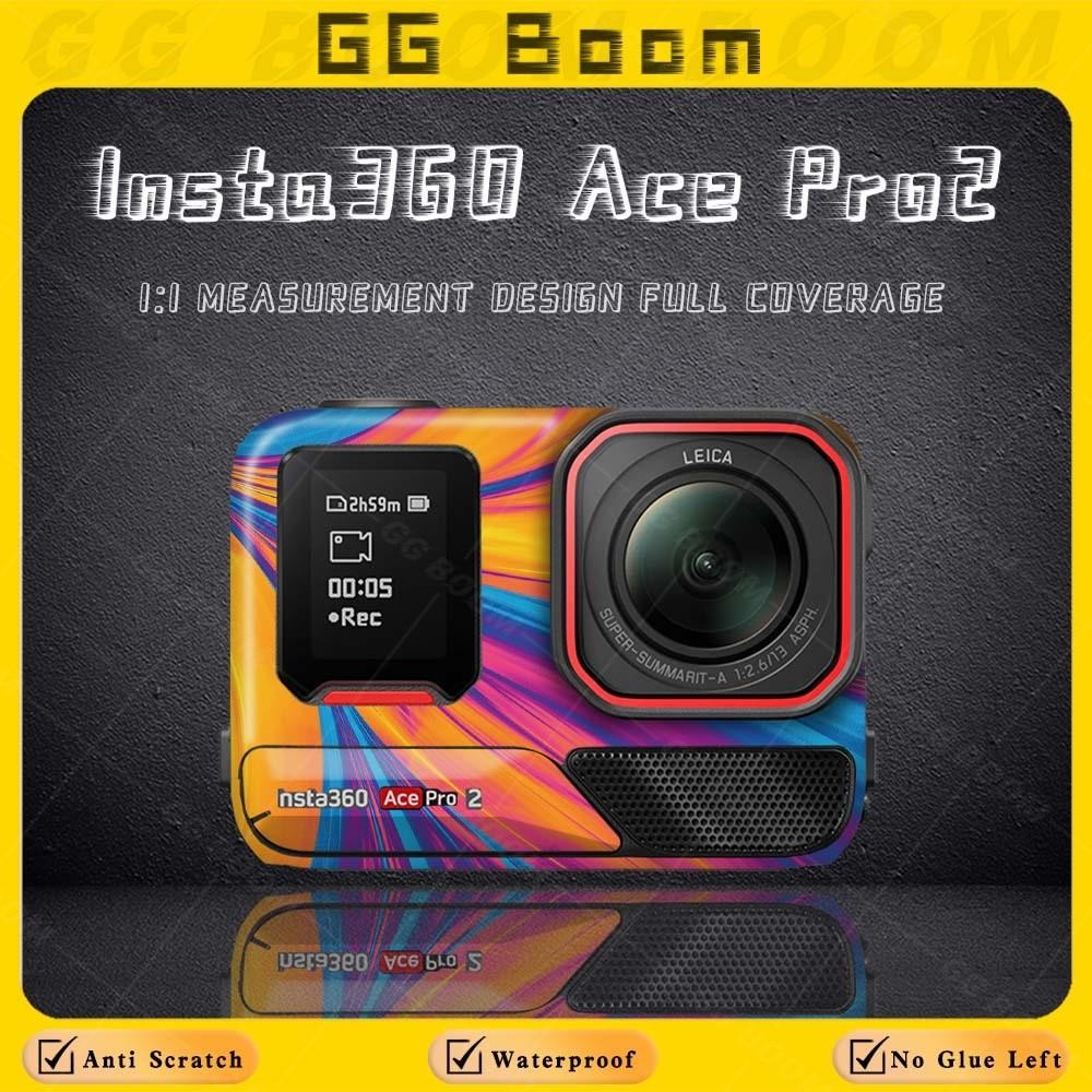 สําหรับ Insta360 Ace Pro 2 Panoramic Action กล้องสติกเกอร์ Body กรอบป้องกันฟิล์ม Decal กันน้ํา Scratch-Resistant