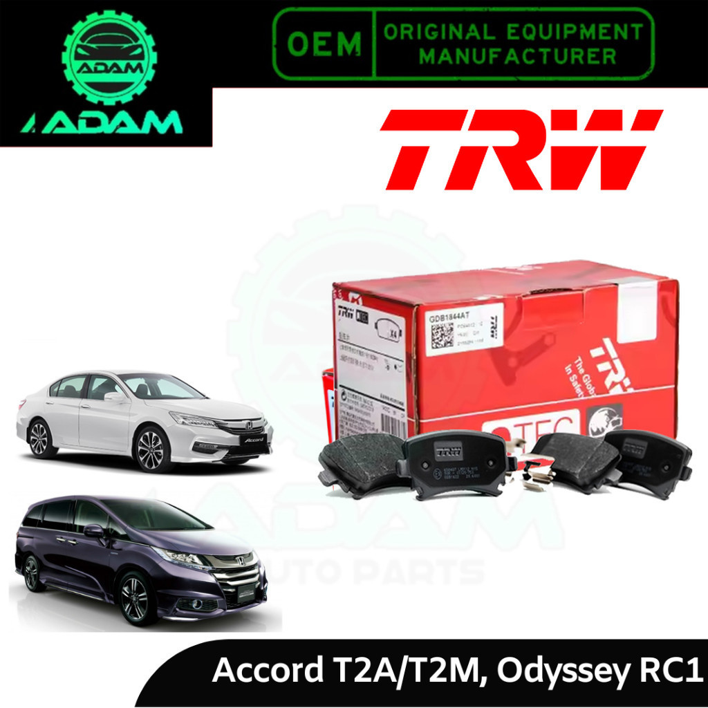 TRW Honda Accord 2.0 2.4 T2A T2M Odyssey RC1 ผ้าดิสก์เบรกหน้าและหลัง