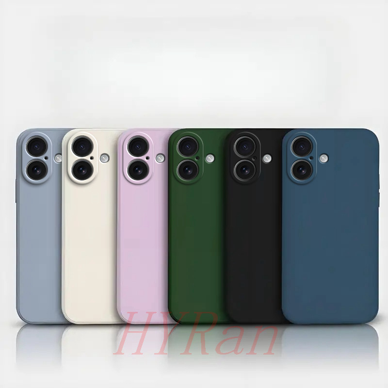 IPhone 16/16 Pro Max/iPhone16 Plus เคสโทรศัพท์ซิลิโคนสีทึบ YT