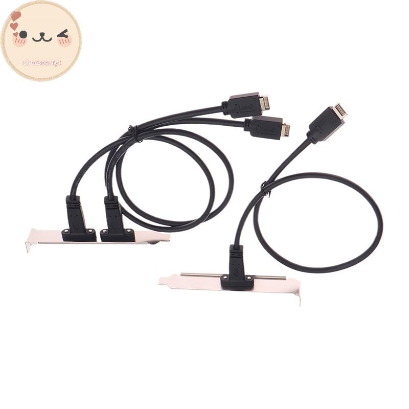 Chee 50 ซม.USB 3.2 แผงด้านหน้า Header Type-E ถึง USB-C ประเภท C หญิงเชื่อมต่อสายไฟ Type-E Baffle Cab