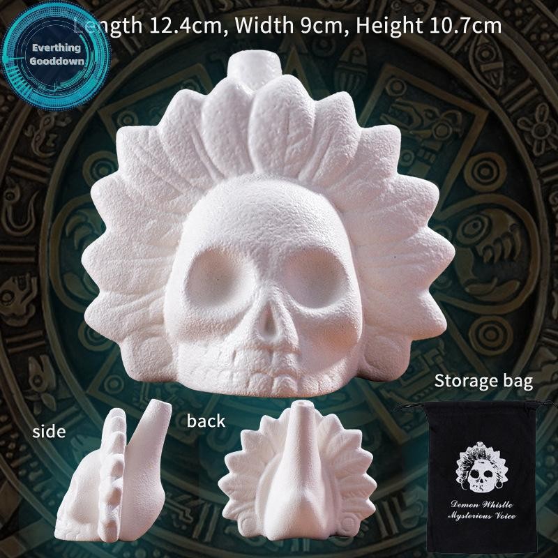 EVERTHING Aztec Death นกหวีด Loud กรีดร้อง Aztec Death นกหวีดแปลกโครงกระดูกนกหวีดอุปกรณ์ปาร์ตี้ฮาโลว