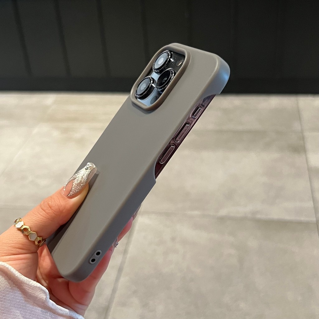 เคสโทรศัพท์มือถือ for iPhone 13 11 16 pro max Case iPhone 11 15 pro max 14 12 13 pro max Half pack สีทึบ ไฮเอนด์ INS