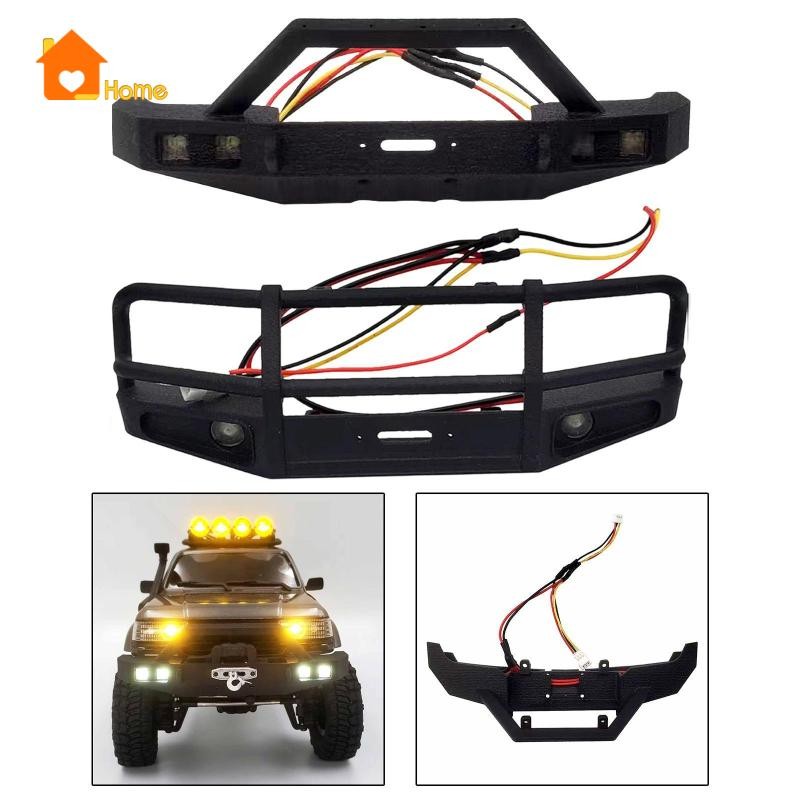 [Nanaaa] กันชนหน้า RC พร้อมอะไหล่ไฟ LED ติดตั้งง่ายการปรับเปลี่ยนอุปกรณ์เสริมรถ RC ที่ทนทานสําหรับ 1
