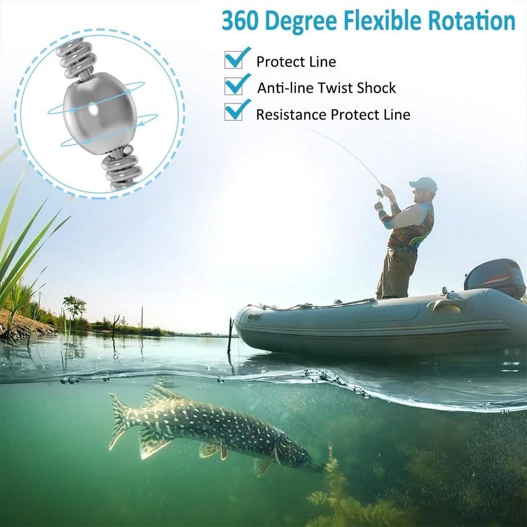 20 ชิ้น กิ๊ฟลูกหมุน กิ๊ฟลูกหมุนตกปลา No.4,6,8,10,14 อุปกรณ์ตะขอสแตนเลสสําหรับใช้ในการตกปลา แข็งแรงและทนทาน กิ๊บลูกหมุน - รูปที่ 3