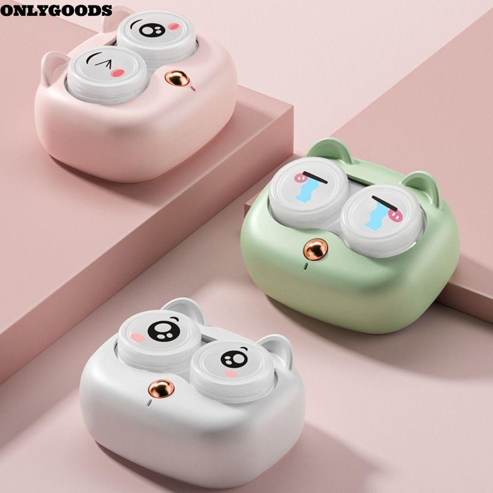 เครื่องทำความสะอาดคอนแทคเลนส์อัลตราโซนิก UV ฆ่าเชื้อ ชาร์จUSB พร้อมกล่องเก็บคอนแทคเลนส์ที่ถอดออกได้