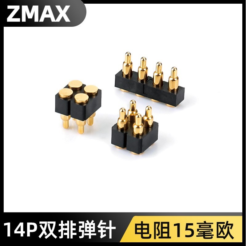 Pogopin Dual Row Spring pin ชาร์จ Contact 4PIN 6PIN pogo pin Connector