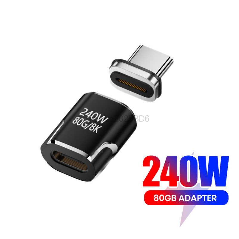 อะแดปเตอร์มัลติฟังก์ชั่น 80Gbps เกียร์ USB 4.0 ประเภท C ถึง Type C Connector PD 240W ชาร์จ 8K 60Hz A