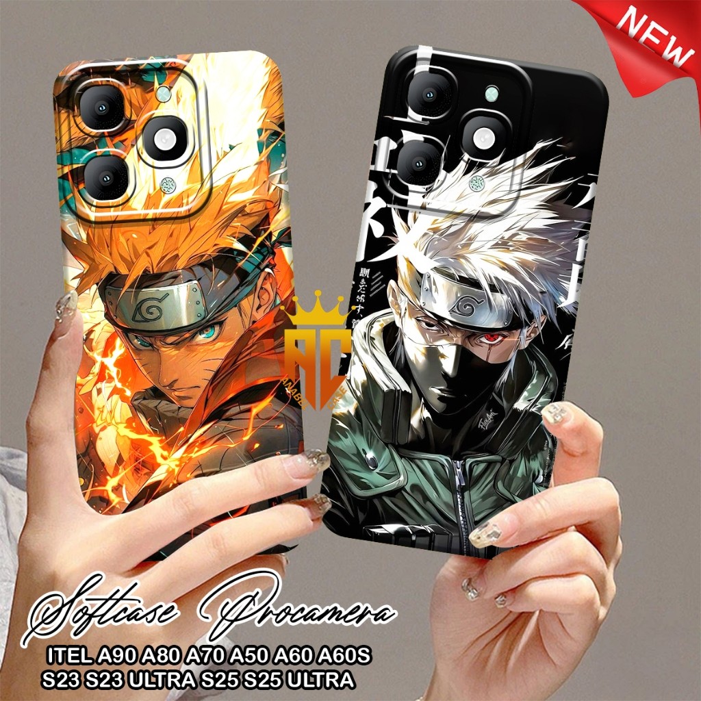 CASE ITEL A90 A80 A70 A50 A60 A60S S23 S23 ULTRA S25 S25 ULTRA. Naruto Shippuden Motif Fashion Case 