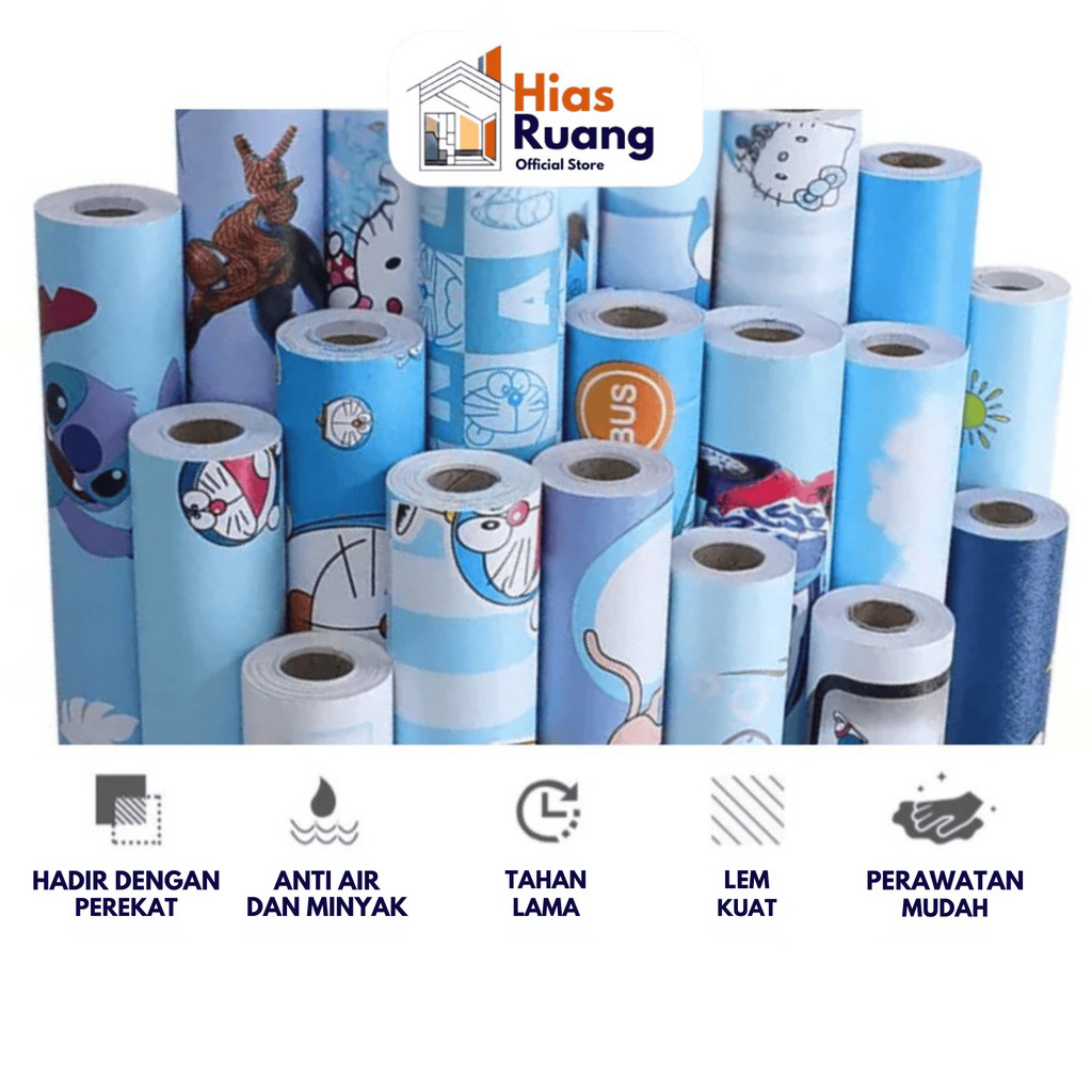 ที่ไม่ซ้ํากันการ์ตูนตัวอักษรสติ๊กเกอร์ติดผนังวอลล์เปเปอร์แช่แข็งสีฟ้าสีชมพู Keroppi Keropi GH133 CY 