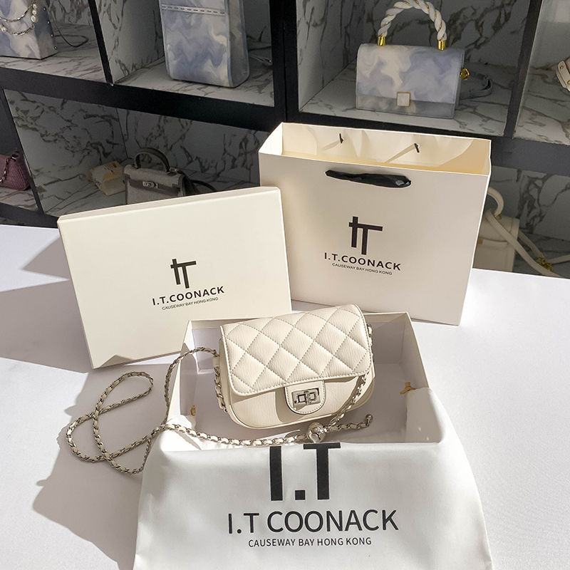 GHH Original Niche Bag 2024 อินเทรนด์ Chanel เพชร กระเป๋าสะพายไหล่ High-End Texture สำหรับผู้หญิง