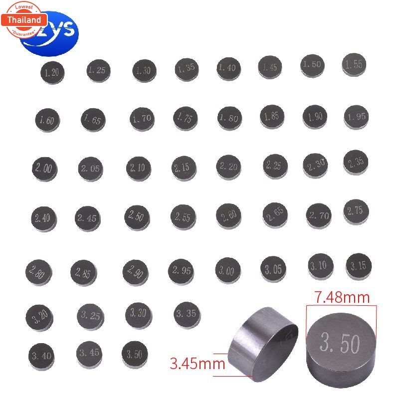 5pcs 7.48mm Valve Shim Thicknes from 1.20mm to 3.50mm Motorcycle For Honda RS150 for Kawasaki Z1000 