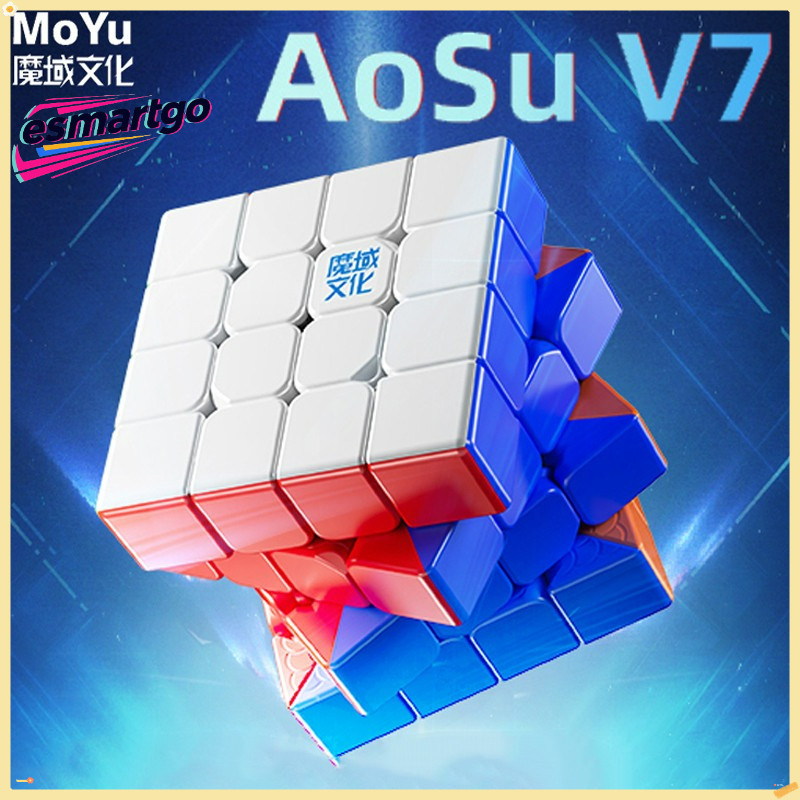MoYu AoSu V7: 4x4 Magnetic Speed Cube – ปริศนา 4x4x4 สําหรับ Speedcubing & Brain Training