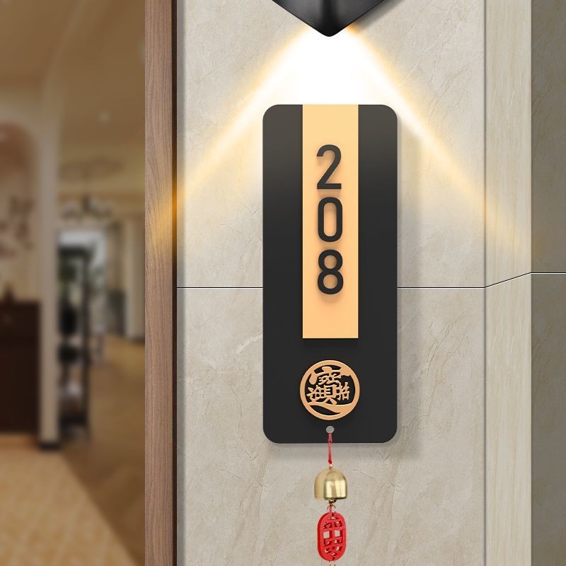 (LED) โมเดิร์น 3D House Number ที่อยู่ป้ายแผ่นบอร์ด Tanda Rumah 门牌 定制 D8