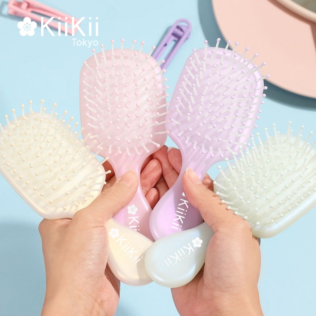 KiiKii Beauty สี่เหลี่ยม หวีผม หวี หวีมินิ หวีนวดผม อุปกรณ์ทำผม ลดผมชี้ฟู ลดผมพัน