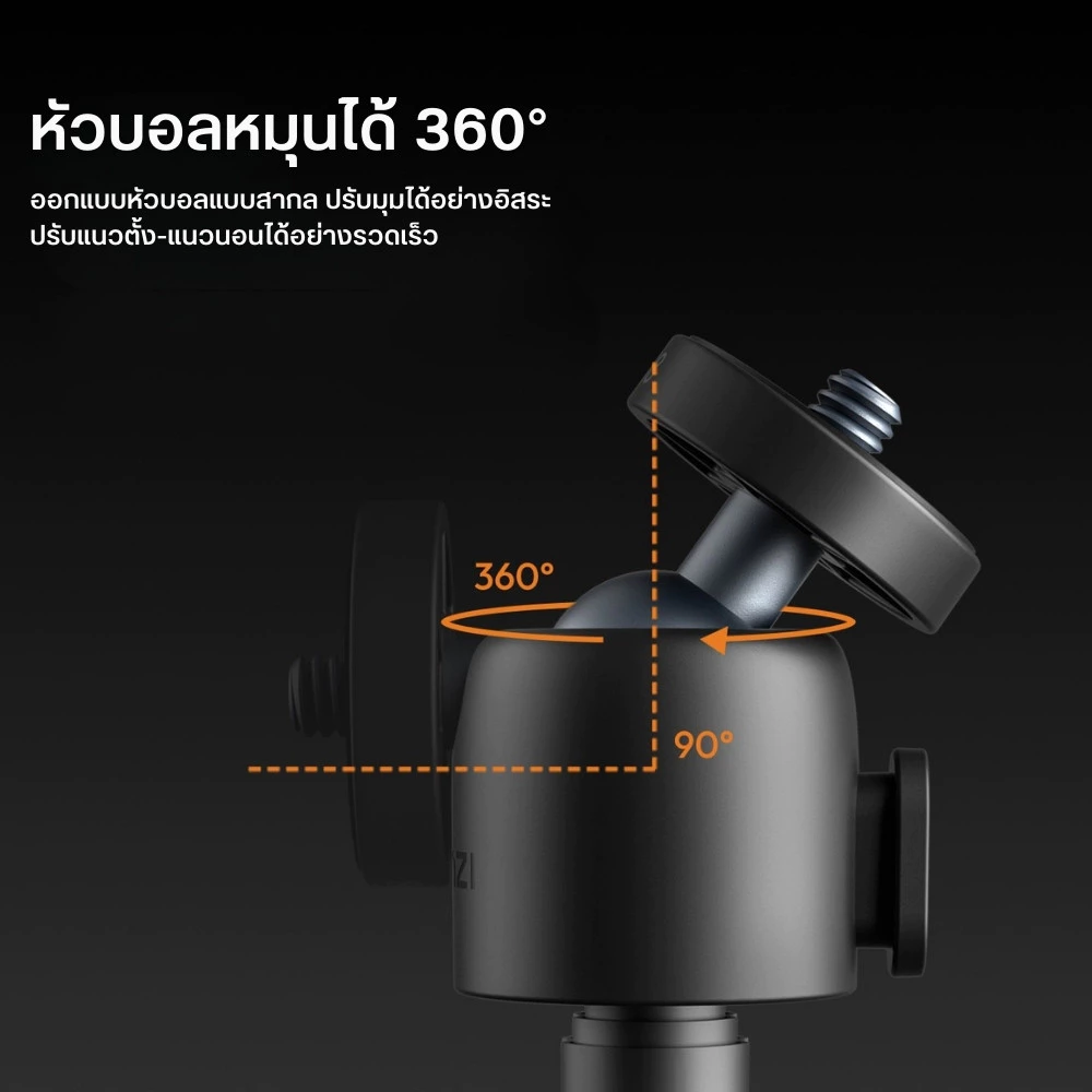 Ulanzi MT88 ขาตั้งกล้อง ไม้เซลฟี่ พร้อมสายรัดกระเป๋า ถ่าย POV รองรับ GoPro, Insta360 Luna, Pocket 4P thumbnail 7