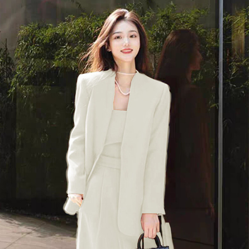 Autumn suit outer 2025 new spring and autumn fashion temperament goddess fan suit professional suit 