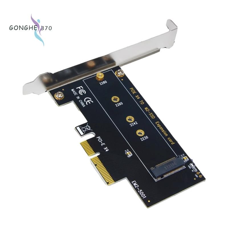 [gonghe370]PCI-E 3.0 X4 ถึง NVMe M.2 NGFF M Key SSD Riser การ์ดขยายสําหรับ 2230/2242/2260/2280 M.2 S