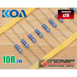(20ตัว) [RES] 10R 2W 5% KOA Wirewound Resistors (Small type 4x12mm)