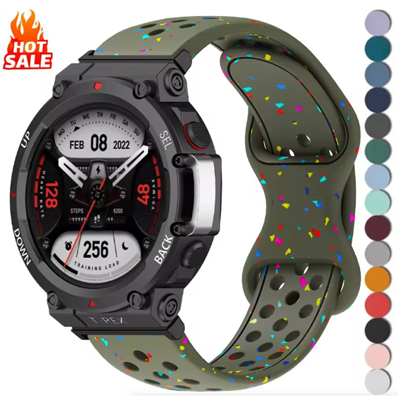 กีฬาซิลิโคนสําหรับ Amazfit T-Rex 3 2 Band SmartWatch สร้อยข้อมือนาฬิกา Correa สําหรับ Amazfit T-Rex/Pro T-Rex 2Ultra Band