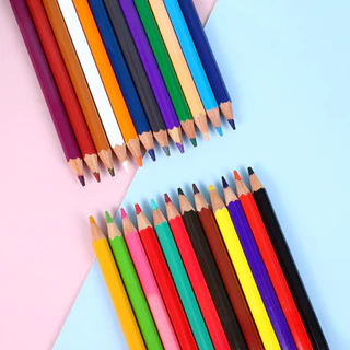 ดินสอสี สีไม้ กล่องเล็กพกพาสดวก เขียนลื่น มี 12, 24 สี เหมาะเรียนศิลปะและงานวาดภาพ