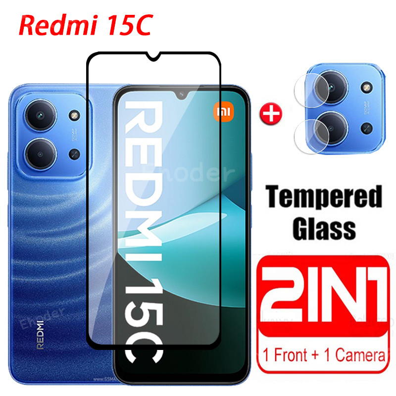 กระจกนิรภัยสําหรับ Redmi 15C 4G POCOC85 5G 2025 ป้องกันหน้าจอคลุมทั้งหมดฟิล์มป้องกันโทรศัพท์สําหรับ Redmi15C 15 C Mi POCO C85 เลนส์กล้อง