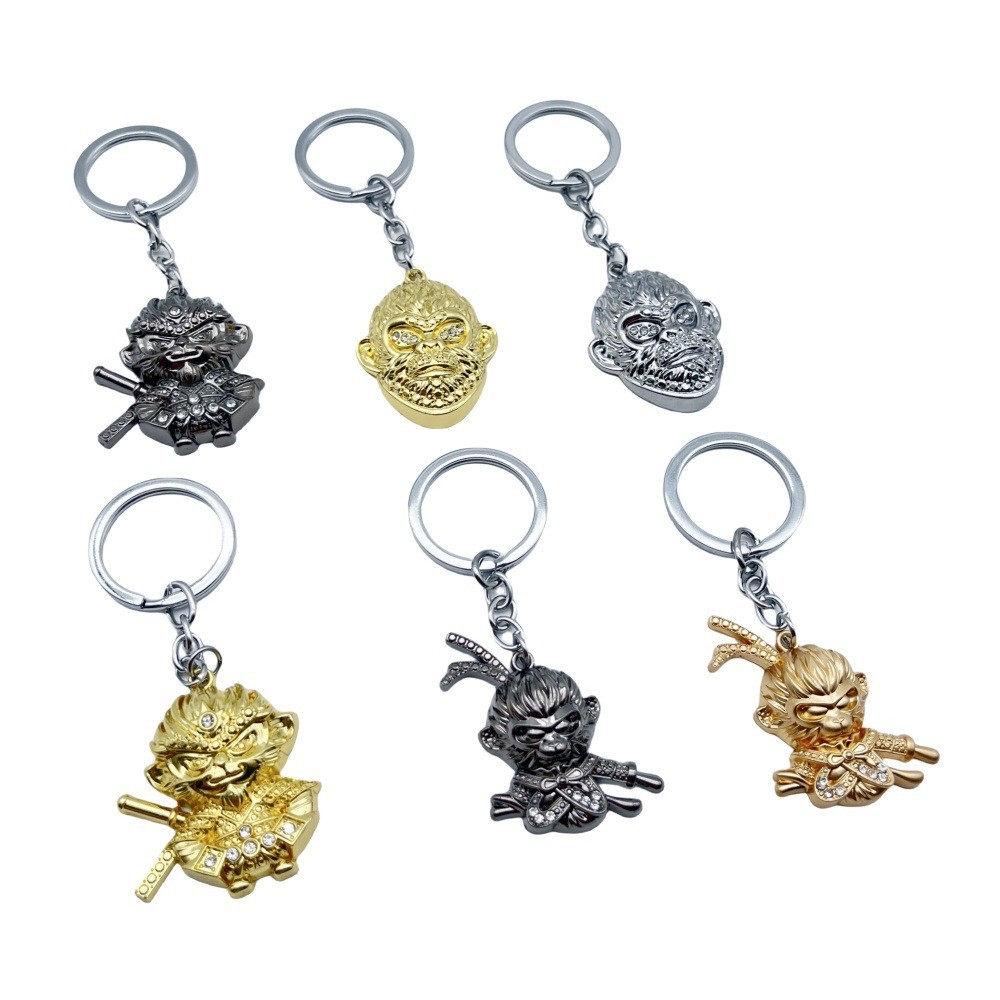 พวงกุญแจ Mini Mythical Sun Wukong ใหม่พร้อมพวงกุญแจ Ruyi Jingu Bang มีสไตล์และทนทาน