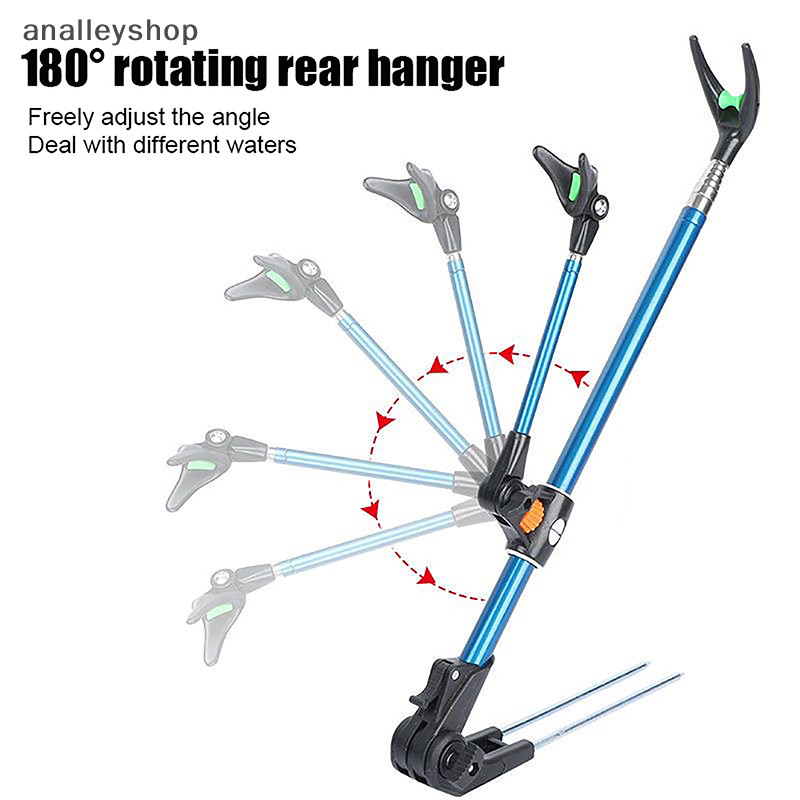 [Analleyshop] คุณภาพสูง 1.7M 2.1M 2.4M สแตนเลส Telescoping Fishing Pole Hand Rod Holder ขาตั้งปรับตกปลา [th]