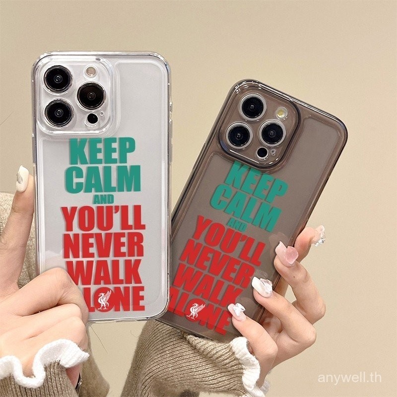 Premier League Liverpool motto เคสโทรศัพท์ iPhone 15 14 promax 13 12 mini 11 pro X Xr XS Max 7/8 Plus คุณภาพสูงโปร่งใสฟุตบอลเสื้อฟุตบอล