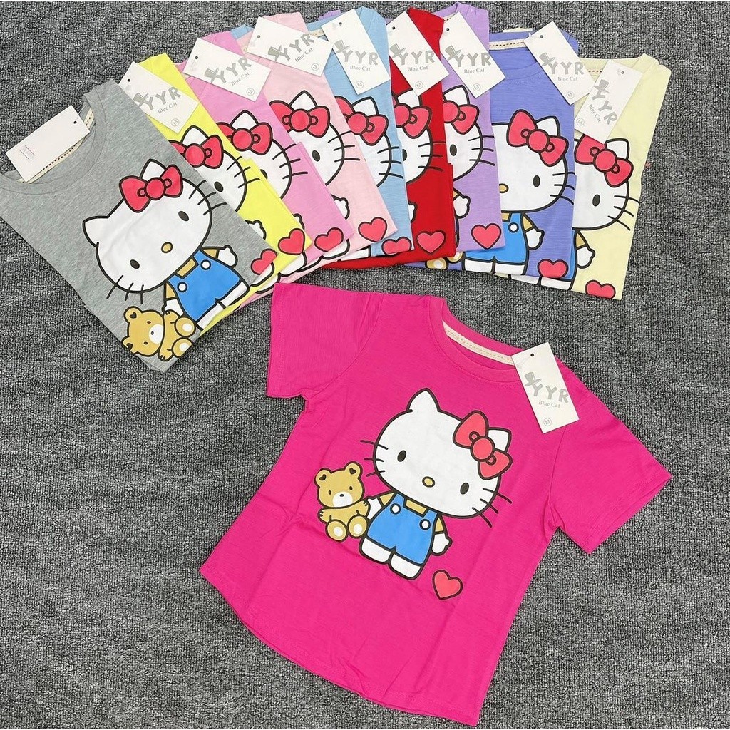 เสื้อยืดเด็ก 100cm-150cm KIDS GIRSLS BAMBOO COTTON BLOUSE FOR 2-13YRS OLD