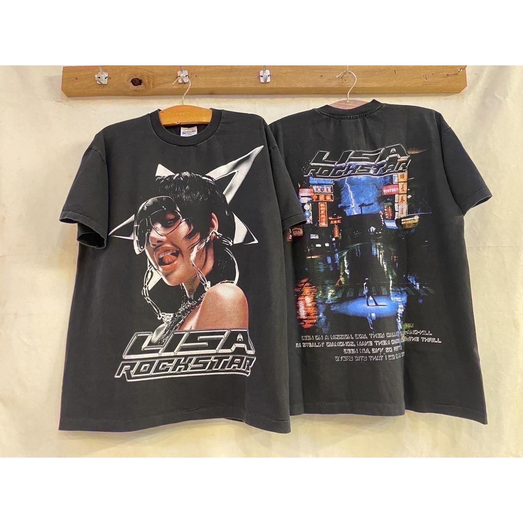 เสื้อลายลิซ่าRockstarเยาวราช(ป้ายBootleg)