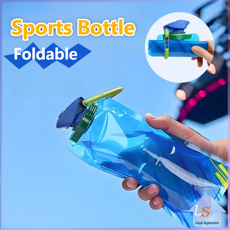 ถุงใส่น้ำดื่มแบบพกพา ขนาด700ml พกสะดวกพับเก็บได้ พร้อมจุกปิดซิลิโคน Foldable Water Bottles