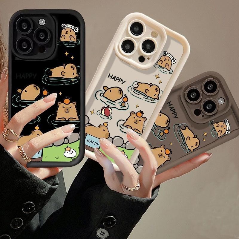 การ์ตูน Capybara เคสโทรศัพท์สําหรับ VIVO S1 V15 V20 V23 E V25 V27 V27E V30 Pro V30E Y03 Y28 Y17 Y11S Y12I Y33T Y33S Y21S Y02S Y15S Y100S Y15S Y02 ซิลิโคนนุ่ม