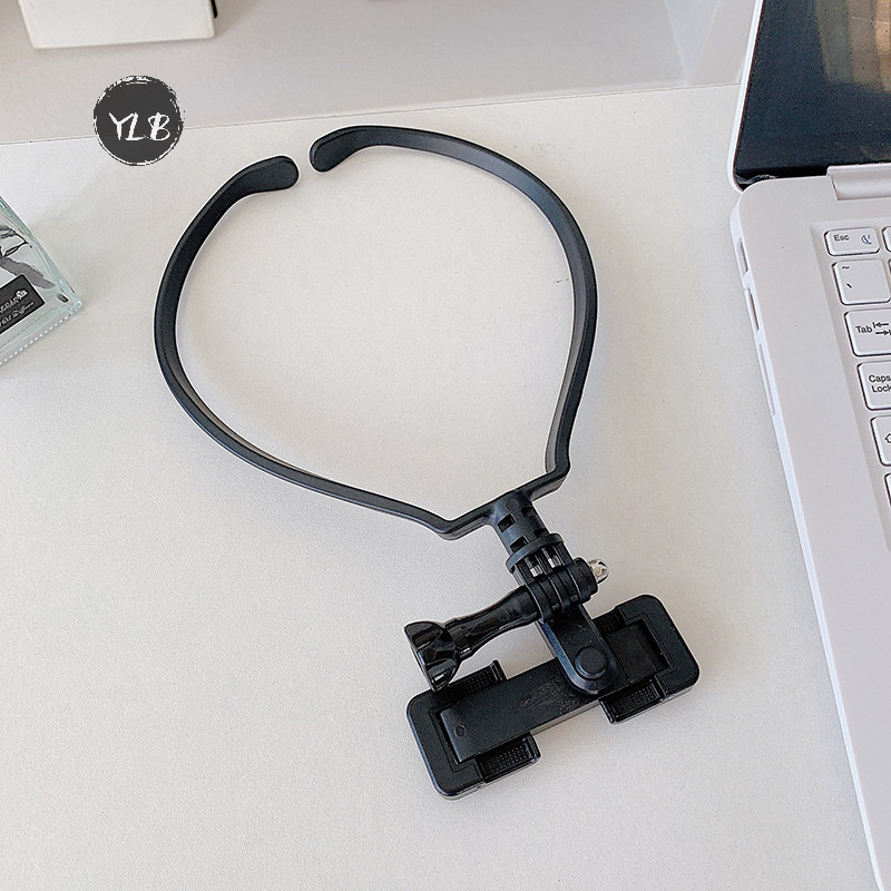 Ylb> แฮนด์ฟรีสวมใส่คอ Lazy ขาตั้งโทรศัพท์ Universal แขวนสําหรับ IPhone 15ProMax Samsung GoPro Dock Station ใหม่