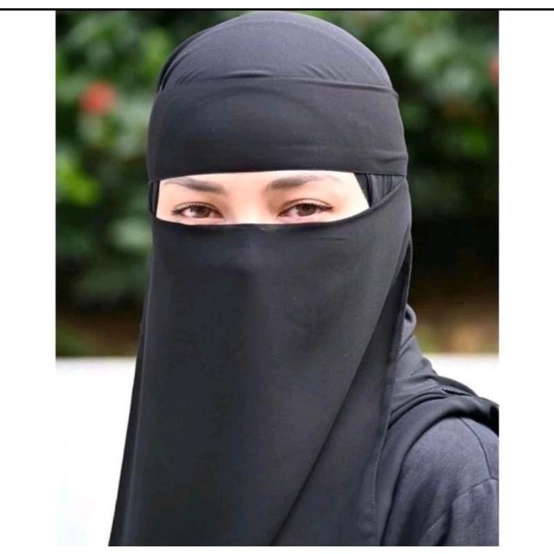 ธรรมดา Niqab Bandana Hijab kain ชีฟอง Muslimah Primium Hijab Tudung