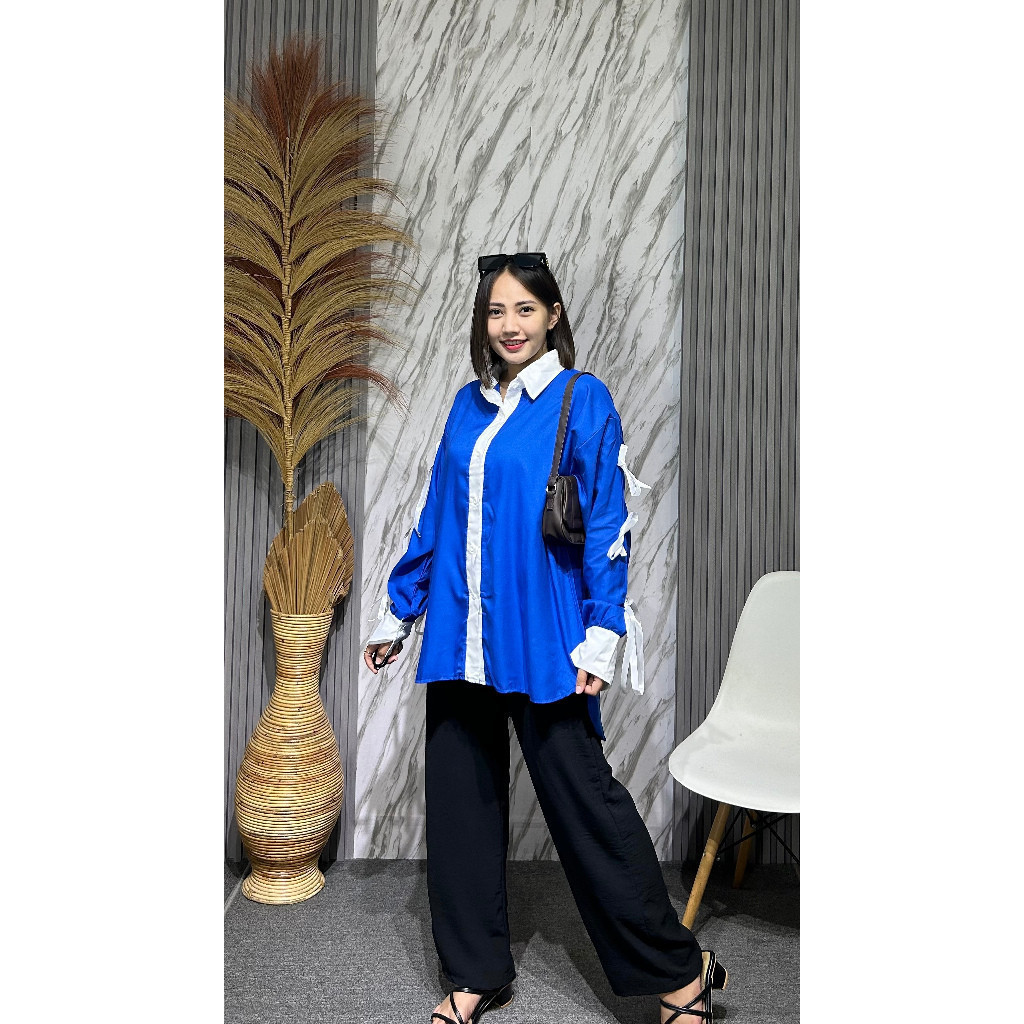 KATUN ZETERINDO - KARIN WOMENS BLOUSE / FANNIE RIBBON BLOUSE / CURENT WOMENS OUTFIT / COQUETTE SLEEV