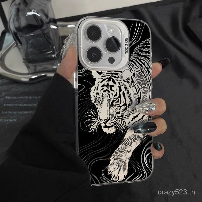 ลายเสือร้ายเคสแอปเปิ้ลสำหรับ iPhone 15 13 PRO MAX 11PROMAX 12 14 PRO MAX เคสซิลิโคน XS MAX 8 PLUS XR 11 Pro 12 14 PLUS bcll