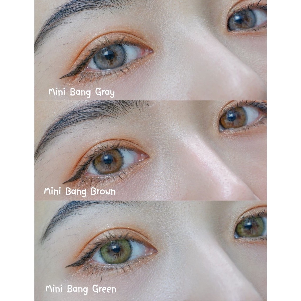 คอนแทคเลนส์(มินิ)🔥Mini Bang🔥(Kitty Kawaii) สี : Brown / Gray / Green รายเดือน มีค่าสายตา