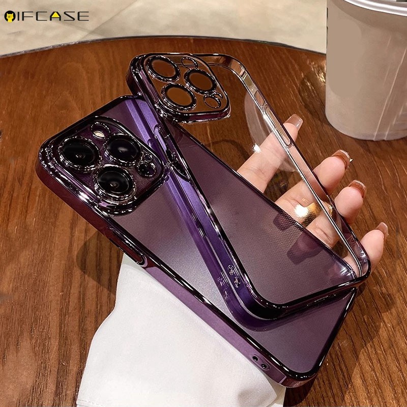 สําหรับ OPPO Reno 7 5 Pro 4 SE Lite 7Z 6 6Z 5Z 5K 4Z 3 2Z 2F 2 Z 4G 5G เคสโทรศัพท์หรูหราชุบเงา Shining ธุรกิจ Simple โปร่งใสซิลิโคนนุ่มกรณีฝาครอบ