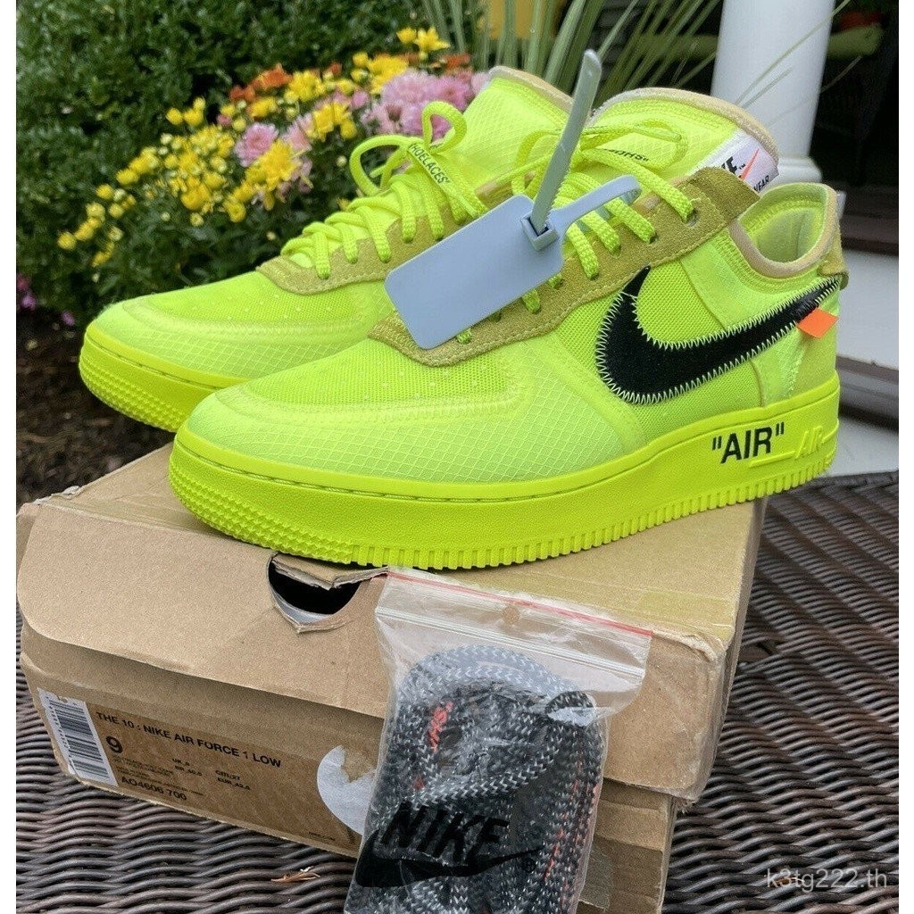 ผู้ชาย Nike Air Force 1 af7f ao4606-700รองเท้ากีฬา Off-White X Nike Air Force 1รองเท้าผ้าใบ84O1