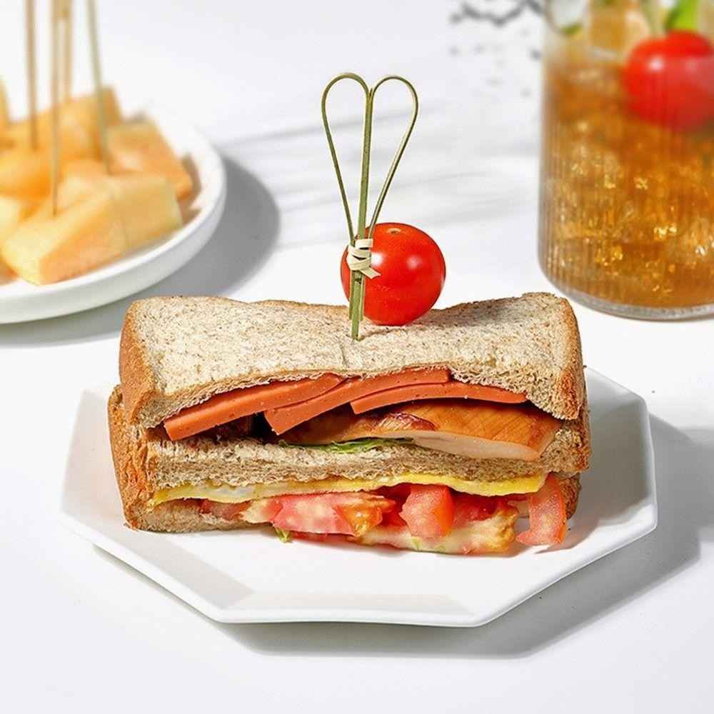 Ziluolan 100 ชิ้น ผลไม้ แท่ง ใช้แล้วทิ้ง สร้างสรรค์ ค็อกเทล ตกแต่งปาร์ตี้ ตกแต่งห้องครัว & บาร์ แท่งไม้ไผ่ - รูปที่ 5