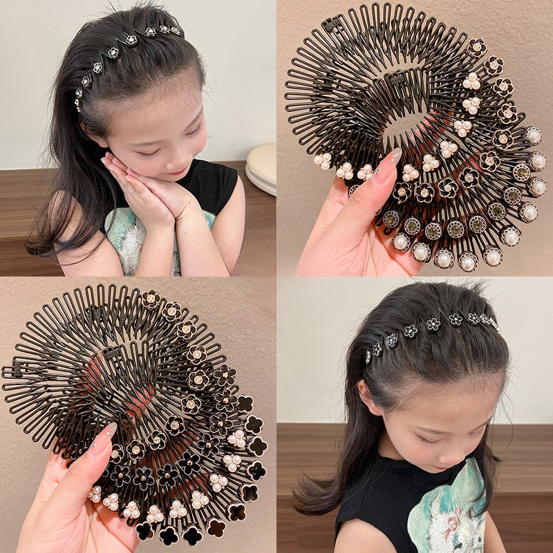 เด็กใหม่ผมแตกเครื่องมือด้านหลังหัวผมแตกตัดคลิปผมสําหรับเด็กสาวเด็ก คาร่า ผมหวี หมวก