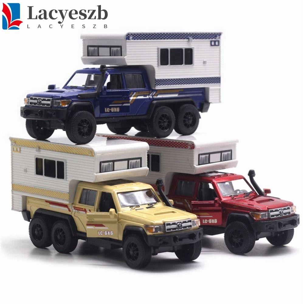 Lacyeszb RV รถรุ่น, เปิดประตูรถดึงกลับ, คลาสสิก Camper Van Motorhome 1:32 จําลองรถรุ่นเด็กของขวัญ