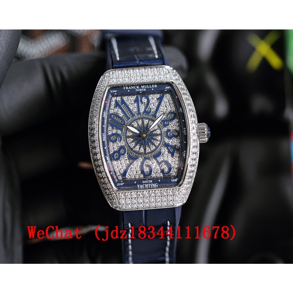 Franck Muller V32 เรือยอชท์ 32 มม.* 42 มม. Tonneau อัตโนมัตินาฬิกาสุภาพสตรี